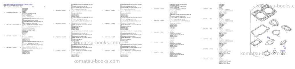 Komatsu 44c/44d/di turbo s/n 377623001 - up Parts catalog cover Page 8