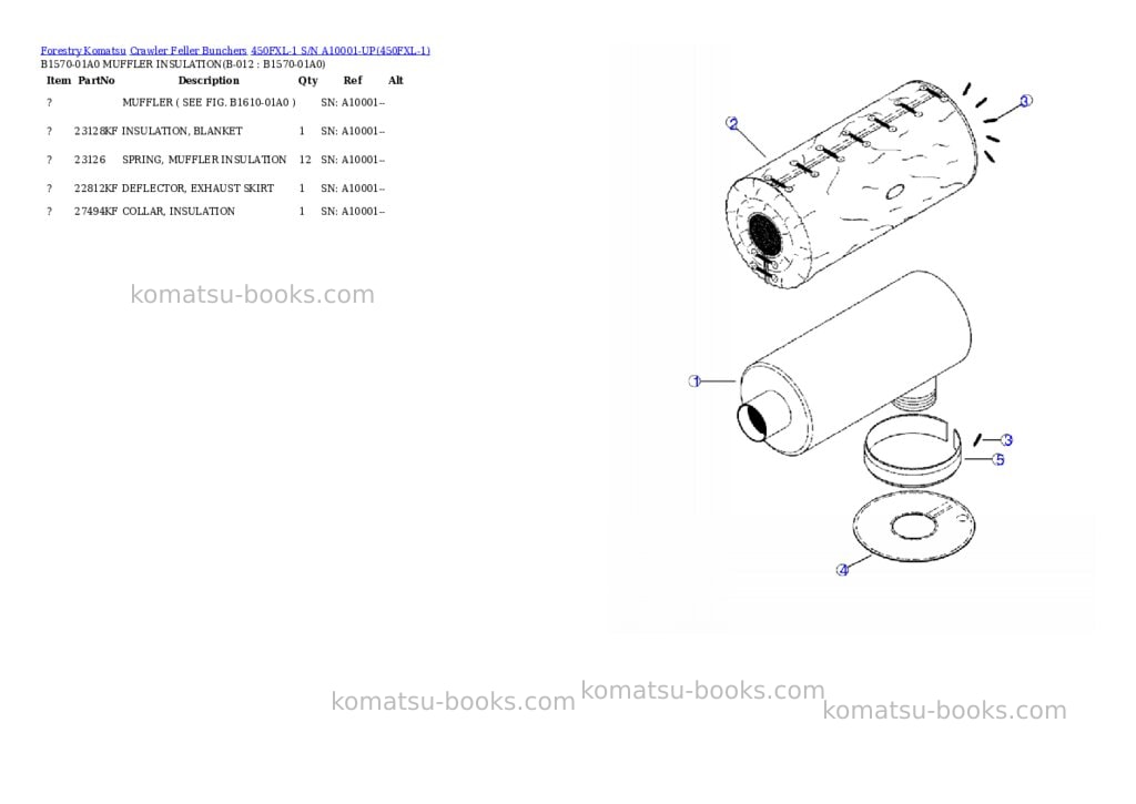 Komatsu 450fxl-1 s/n a10001-up Parts catalog cover Page 9 Komatsu 450fxl-1 s/n a10001-up Parts catalog cover Page 9