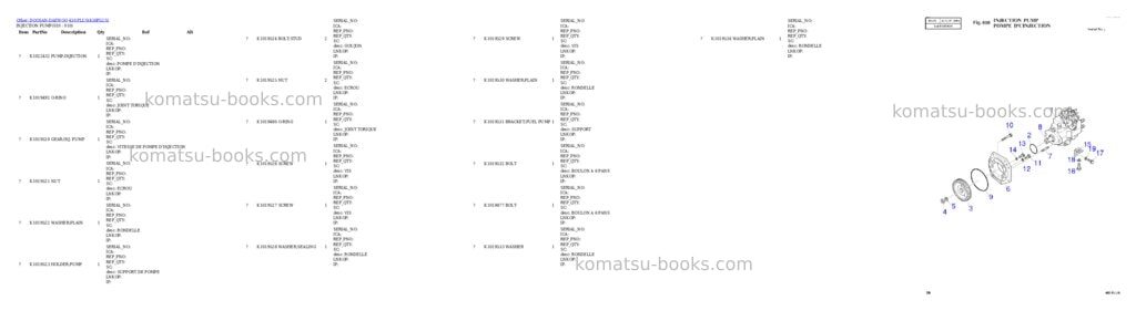 Komatsu 450 PLUS Parts catalog cover Page 10 Komatsu 450 PLUS Parts catalog cover Page 10