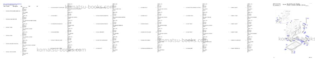 Komatsu 450 PLUS Parts catalog cover Page 7 Komatsu 450 PLUS Parts catalog cover Page 7