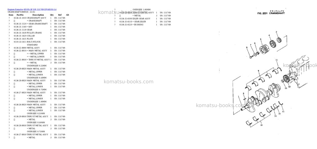Komatsu 4D105-5P S/N 151749-UP Parts catalog cover Page 9 Komatsu 4D105-5P S/N 151749-UP Parts catalog cover Page 9