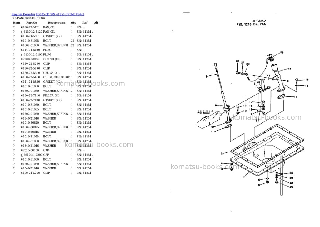 Komatsu 4d105-3d s/n 41251-up Parts catalog cover Page 7 Komatsu 4d105-3d s/n 41251-up Parts catalog cover Page 7