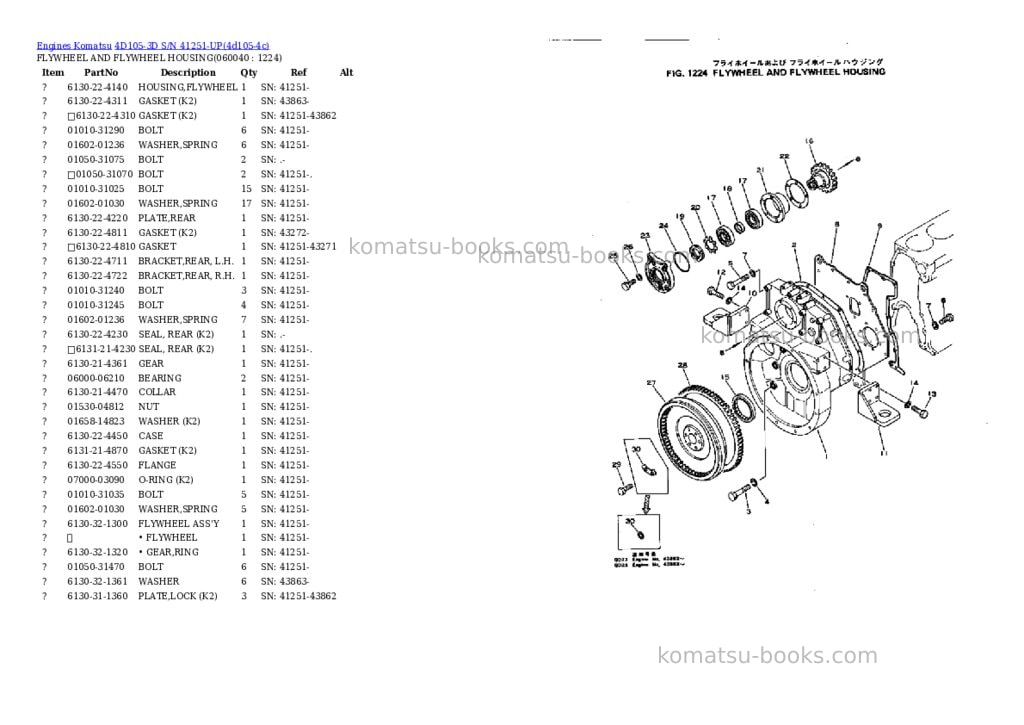 Komatsu 4d105-3d s/n 41251-up Parts catalog cover Page 8 Komatsu 4d105-3d s/n 41251-up Parts catalog cover Page 8