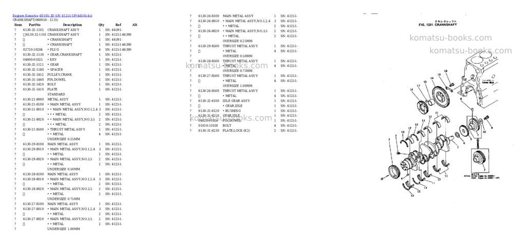 Komatsu 4d105-3d s/n 41251-up Parts catalog cover Page 9 Komatsu 4d105-3d s/n 41251-up Parts catalog cover Page 9