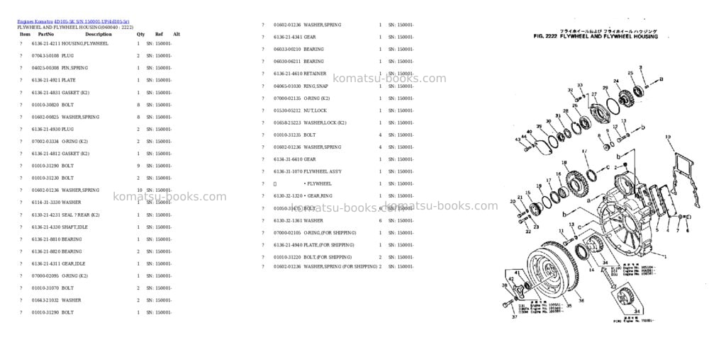 Komatsu 4D105-5K S/N 150001-UP Parts catalog cover Page 10