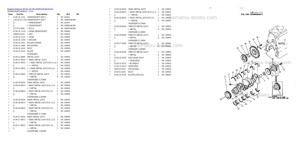 Komatsu 4d105-3g s/n 40000-up Parts catalog cover Page 9 Komatsu 4d105-3g s/n 40000-up Parts catalog cover Page 9