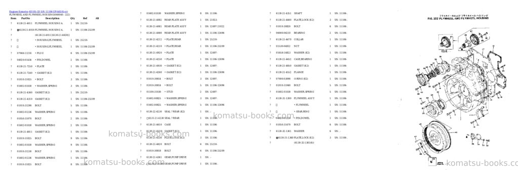 Komatsu 4D105-1D S/N 11106-UP Parts catalog cover Page 10