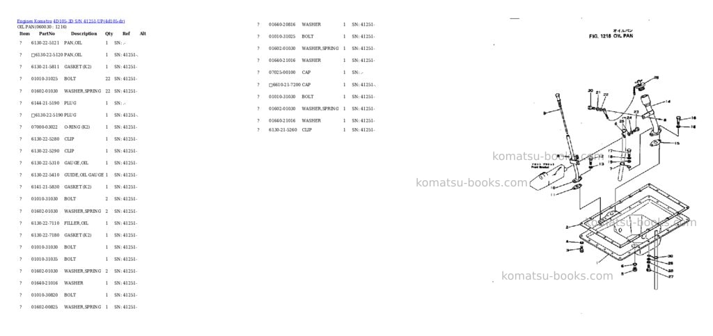 Komatsu 4D105-3D S/N 41251-UP Parts catalog cover Page 7 Komatsu 4D105-3D S/N 41251-UP Parts catalog cover Page 7