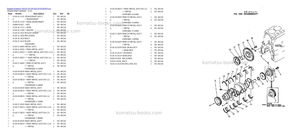 Komatsu 4D105-3S S/N 66126-UP Parts catalog cover Page 10