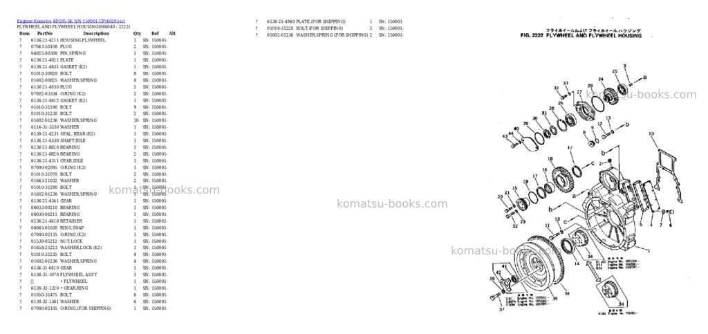 Komatsu 4d105-5k s/n 150001-up Parts catalog cover Page 10 Komatsu 4d105-5k s/n 150001-up Parts catalog cover Page 10