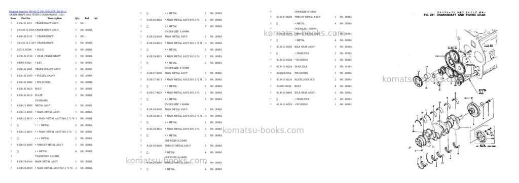 Komatsu 4d105-2j s/n 30083-up Parts catalog cover Page 10 Komatsu 4d105-2j s/n 30083-up Parts catalog cover Page 10