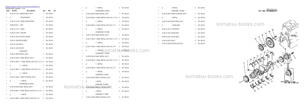 Komatsu 4d105-3s s/n 66126-up Parts catalog cover Page 10