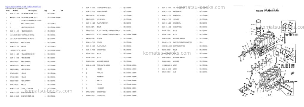 Komatsu 4d105-5c s/n 103958-up Parts catalog cover Page 8 Komatsu 4d105-5c s/n 103958-up Parts catalog cover Page 8