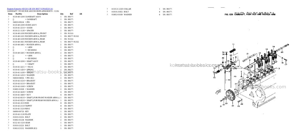 Komatsu 4d120-11b s/n 89377-up Parts catalog cover Page 10 Komatsu 4d120-11b s/n 89377-up Parts catalog cover Page 10