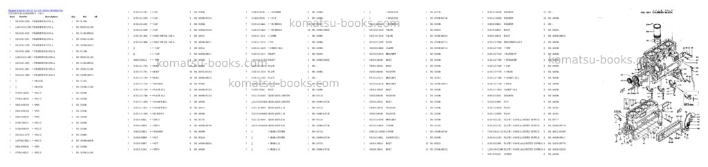 Komatsu 4d120-11a s/n 50006-up Parts catalog cover Page 4