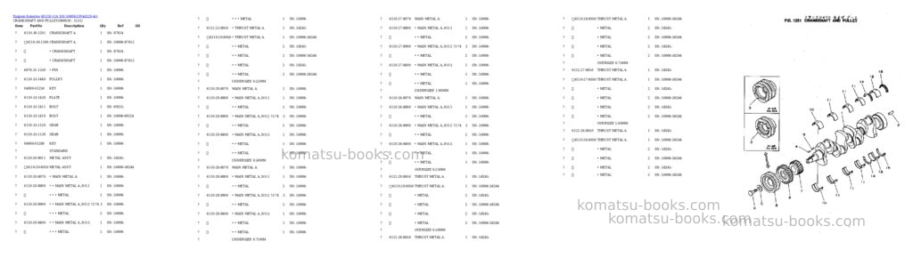 Komatsu 4d120-11a s/n 50006-up Parts catalog cover Page 8