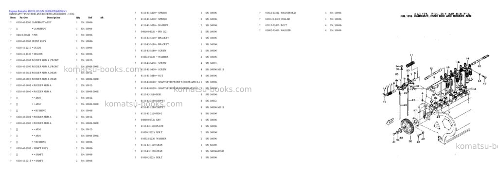 Komatsu 4d120-11s s/n 50006-up Parts catalog cover Page 10