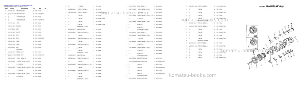 Komatsu 4d120-11s s/n 50006-up Parts catalog cover Page 8