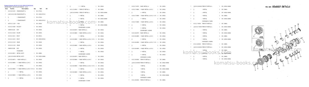 Komatsu 4d120-11g s/n 50024-up Parts catalog cover Page 8