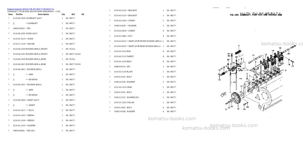 Komatsu 4D120-11B S/N 89377-UP Parts catalog cover Page 10