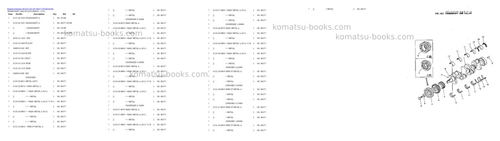 Komatsu 4d120-11d s/n 89377-up Parts catalog cover Page 8 Komatsu 4d120-11d s/n 89377-up Parts catalog cover Page 8