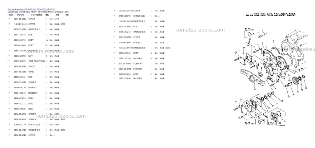 Komatsu 4d130-1d s/n 10544-up Parts catalog cover Page 8 Komatsu 4d130-1d s/n 10544-up Parts catalog cover Page 8