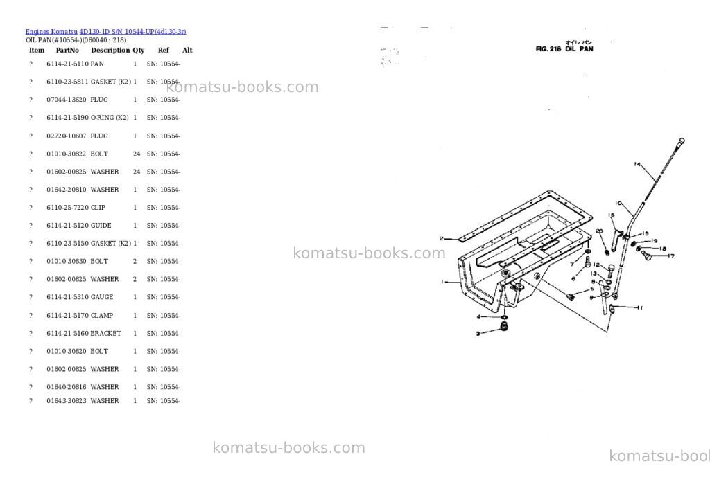 Komatsu 4d130-1d s/n 10544-up Parts catalog cover Page 9 Komatsu 4d130-1d s/n 10544-up Parts catalog cover Page 9
