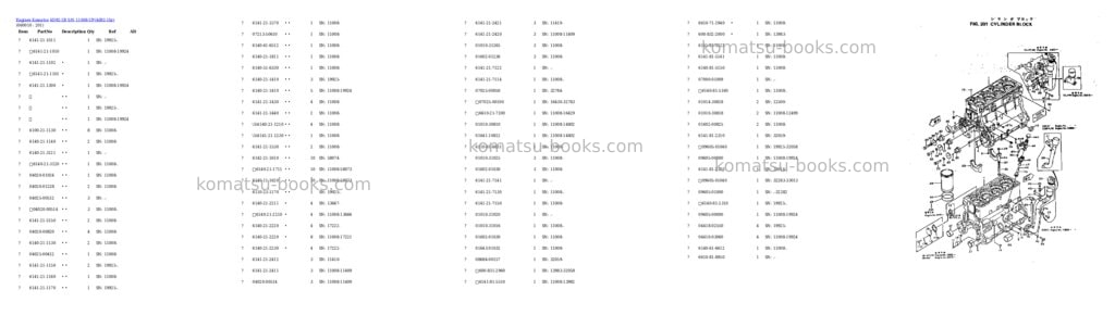 Komatsu 4d92-1b s/n 11008-up Parts catalog cover Page 4 Komatsu 4d92-1b s/n 11008-up Parts catalog cover Page 4