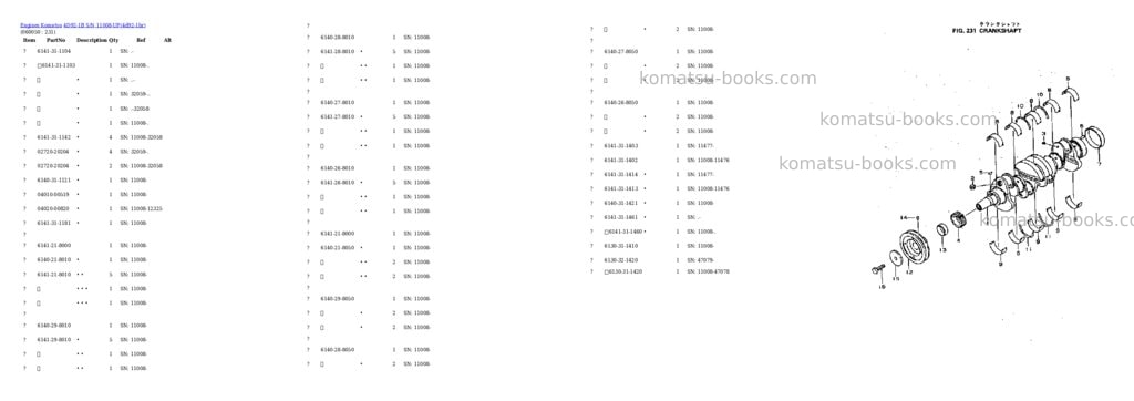 Komatsu 4d92-1b s/n 11008-up Parts catalog cover Page 8 Komatsu 4d92-1b s/n 11008-up Parts catalog cover Page 8