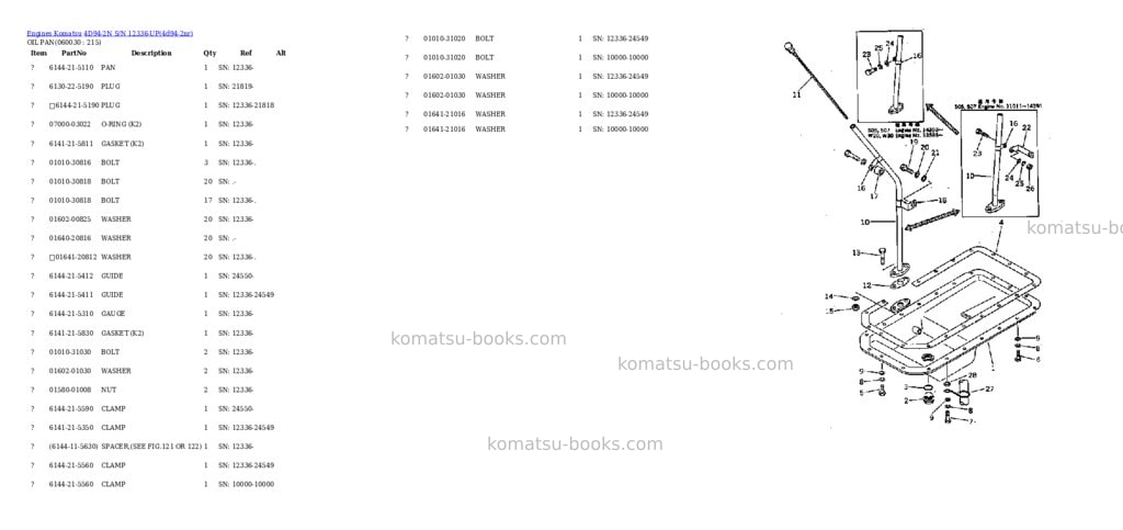 Komatsu 4d94-2n s/n 12336-up Parts catalog cover Page 9 Komatsu 4d94-2n s/n 12336-up Parts catalog cover Page 9