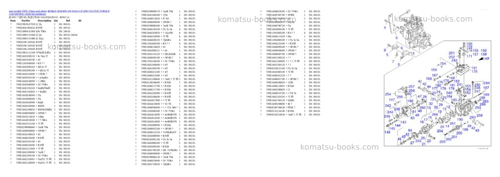Komatsu 4d94le-1b38-bm s/n 00101-up dry clutch /torque converter taiwan Parts catalog cover Page 10 Komatsu 4d94le-1b38-bm s/n 00101-up dry clutch /torque converter taiwan Parts catalog cover Page 10