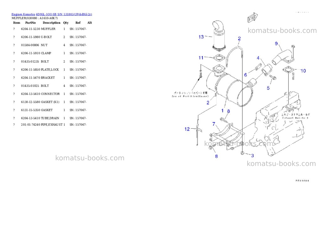 Komatsu 4d95l-1gg-sb s/n 131803-up Parts catalog cover Page 7 Komatsu 4d95l-1gg-sb s/n 131803-up Parts catalog cover Page 7