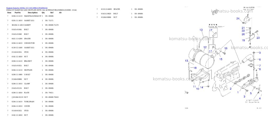 Komatsu 4D95L-1CC S/N 49965-UP Parts catalog cover Page 8 Komatsu 4D95L-1CC S/N 49965-UP Parts catalog cover Page 8