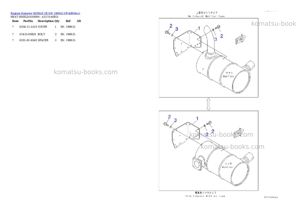 Komatsu 4d95le-1b s/n 198831-up Parts catalog cover Page 8 Komatsu 4d95le-1b s/n 198831-up Parts catalog cover Page 8