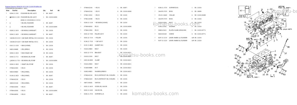 Komatsu 4d95s-w-1f-s s/n 23318-up Parts catalog cover Page 8