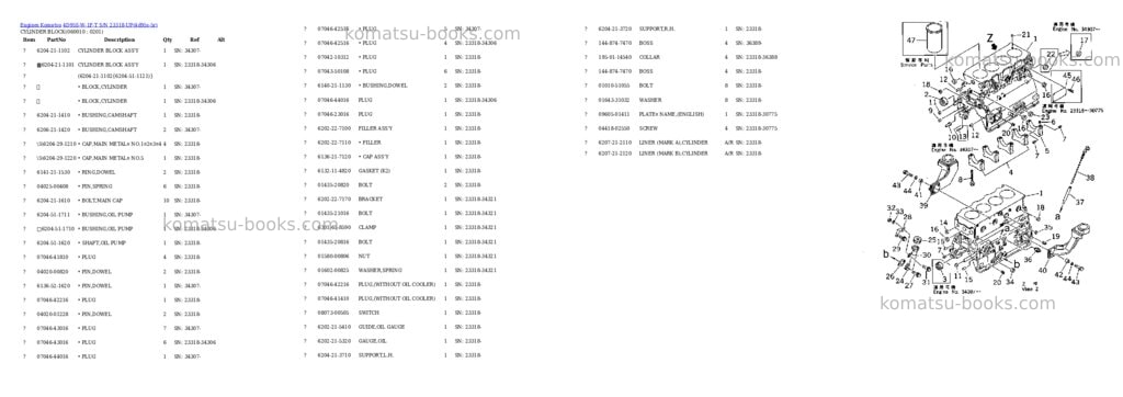 Komatsu 4d95s-w-1f-t s/n 23318-up Parts catalog cover Page 7