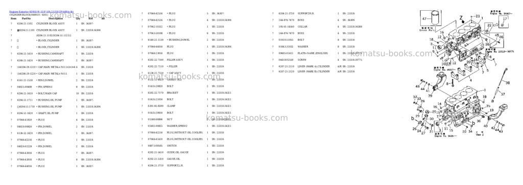 Komatsu 4d95s-w-1g-p s/n 23318-up Parts catalog cover Page 9