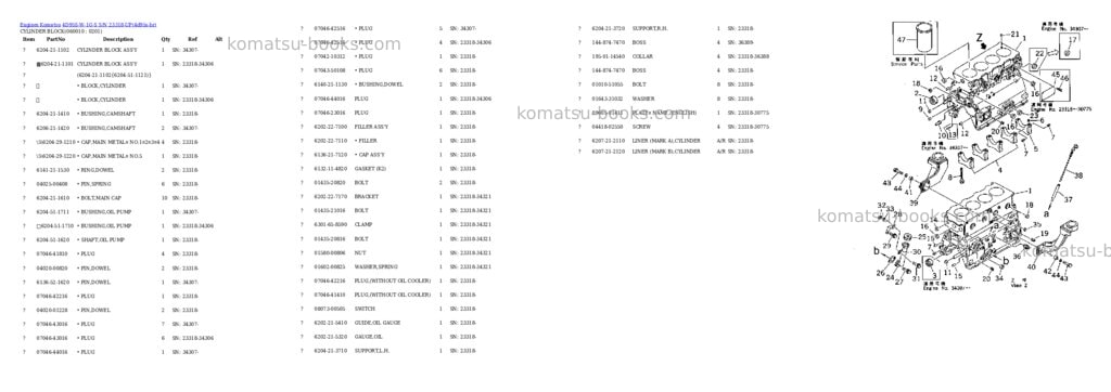 Komatsu 4d95s-w-1g-s s/n 23318-up Parts catalog cover Page 8