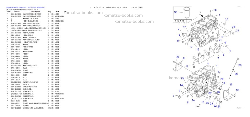 Komatsu 4D95S-W-1E S/N 17743-UP Parts catalog cover Page 8