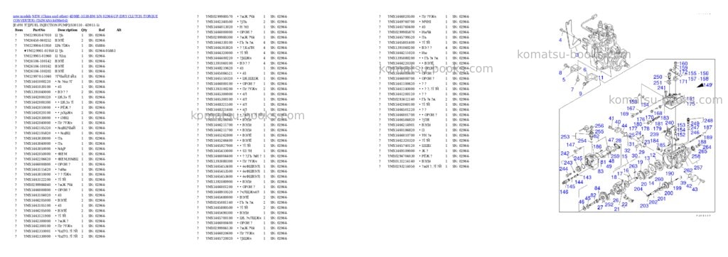 Komatsu 4d98e-1g38-bm s/n 02964-up dry clutch /torque converter taiwan Parts catalog cover Page 10 Komatsu 4d98e-1g38-bm s/n 02964-up dry clutch /torque converter taiwan Parts catalog cover Page 10