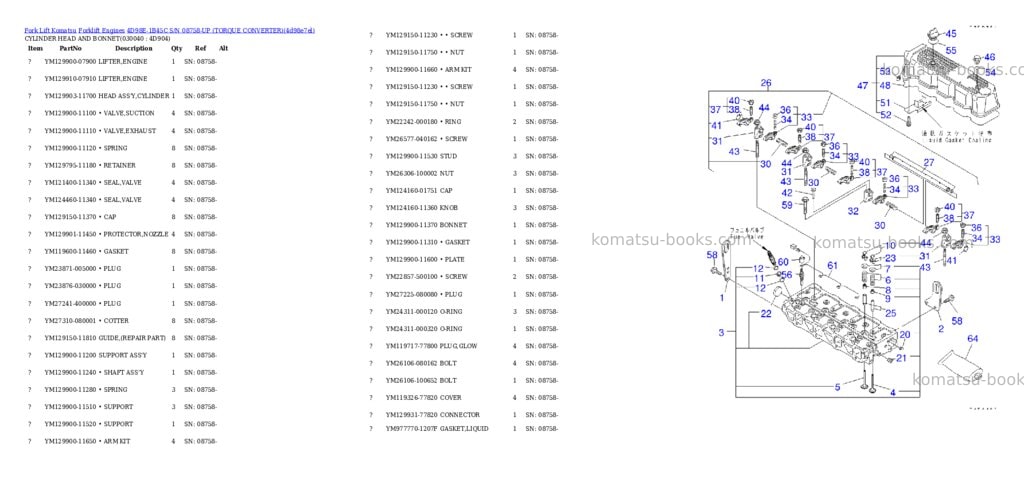 Komatsu 4d98e-1b45c s/n 08758-up (トルクコンバータ) Parts catalog cover Page 3 Komatsu 4d98e-1b45c s/n 08758-up (トルクコンバータ) Parts catalog cover Page 3