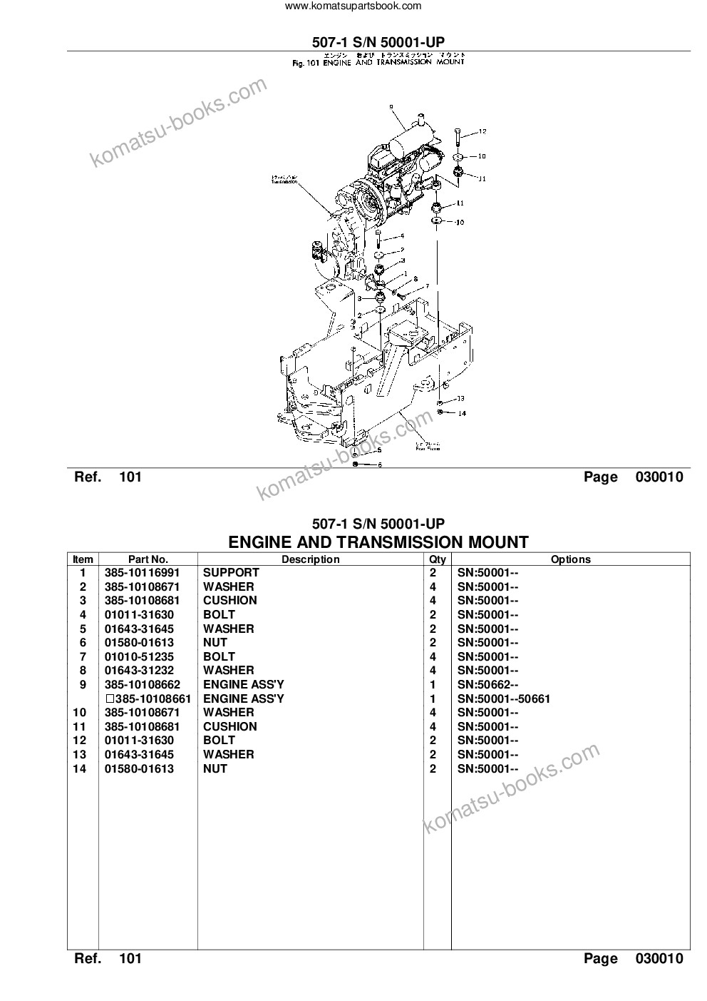 Komatsu 507-1 s/n 50001-up Parts catalog cover Page 3 Komatsu 507-1 s/n 50001-up Parts catalog cover Page 3