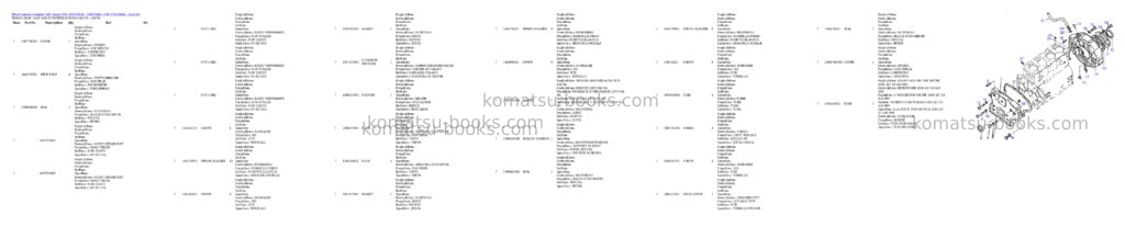 Komatsu 50e super s/n 376220051 - 376220441; s/n 376220442 - up Parts catalog cover Page 9 Komatsu 50e super s/n 376220051 - 376220441; s/n 376220442 - up Parts catalog cover Page 9
