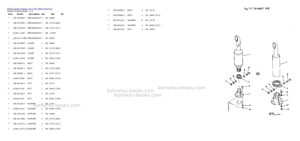Komatsu 510-1 s/n 10001-up Parts catalog cover Page 5 Komatsu 510-1 s/n 10001-up Parts catalog cover Page 5