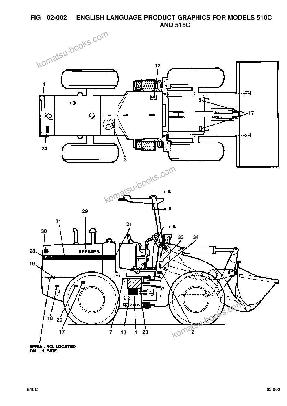 Komatsu 510c s/n p004501-up & 515c/ch s/n p006501-up Parts catalog cover Page 4 Komatsu 510c s/n p004501-up & 515c/ch s/n p006501-up Parts catalog cover Page 4