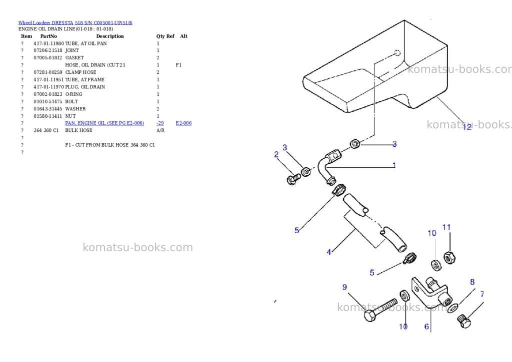 Komatsu 518 s/n c005001-up Parts catalog cover Page 6 Komatsu 518 s/n c005001-up Parts catalog cover Page 6
