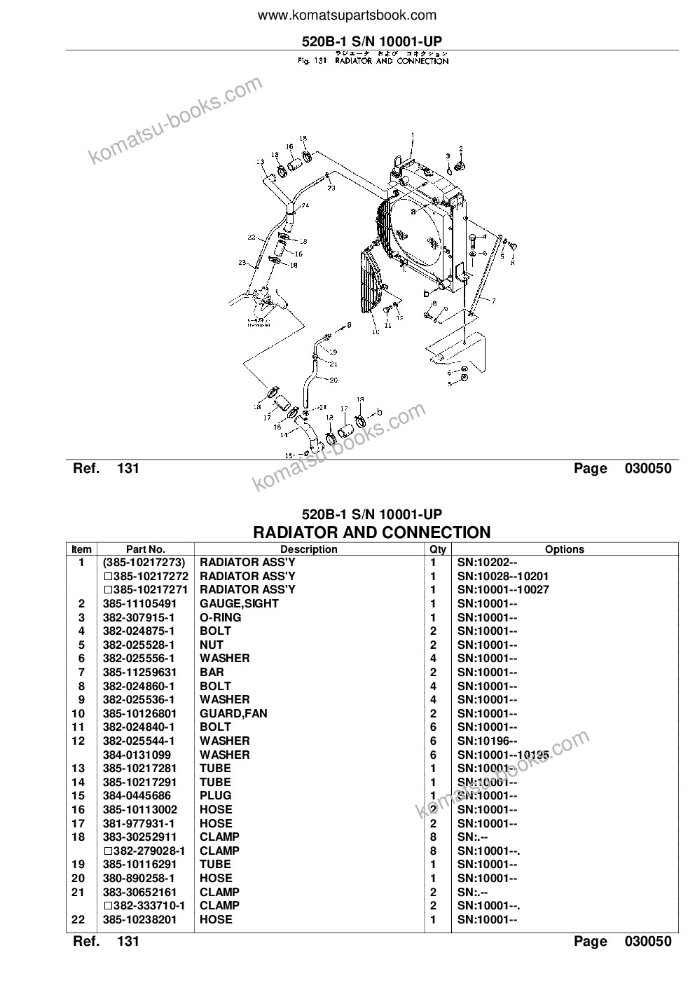 Komatsu 520b-1 s/n 10001-up Parts catalog cover Page 9 Komatsu 520b-1 s/n 10001-up Parts catalog cover Page 9