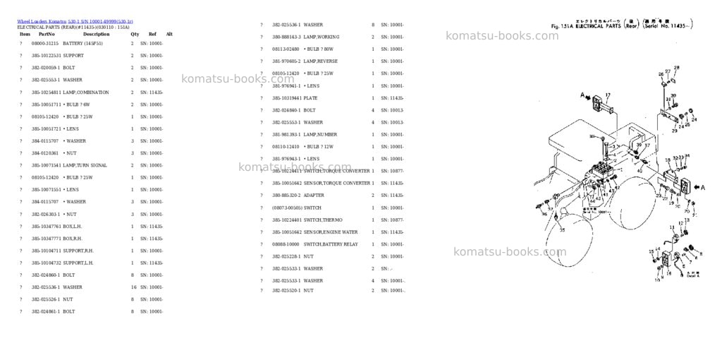 Komatsu 530-1 s/n 10001-49999 Parts catalog cover Page 10
