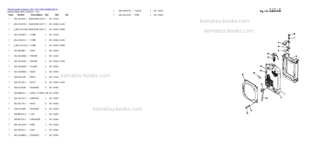 Komatsu 530-1 s/n 10001-49999 Parts catalog cover Page 6