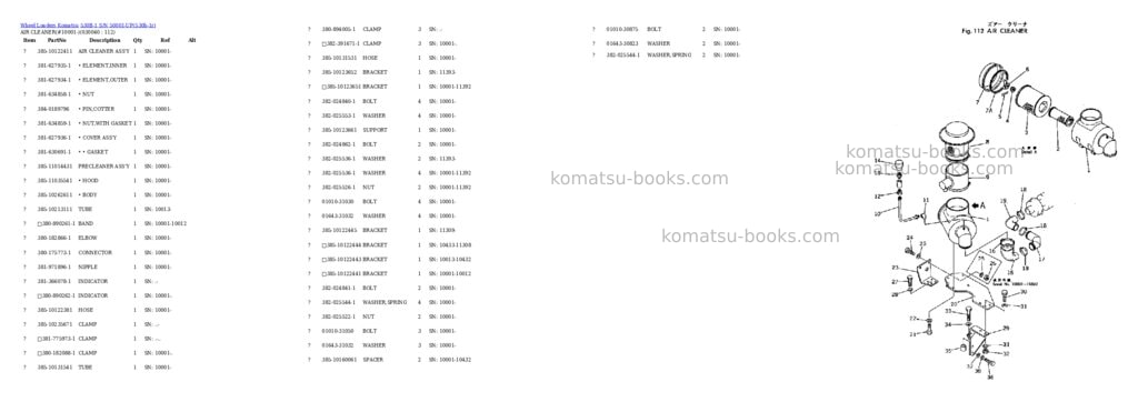 Komatsu 530b-1 s/n 50001-up Parts catalog cover Page 3